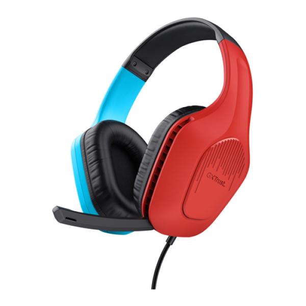 Auriculares Gaming con Micrófono Trust Gaming GXT 416S Zirox/ Jack 3.5/ Azules y Rojos