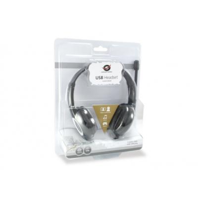 Headset Conceptronic Chatstar2u2b Usb Microfono Flexible