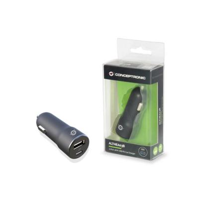 Cargador De Coche Conceptronic Althea03b Usb-c + Usb A 5v/2.4a