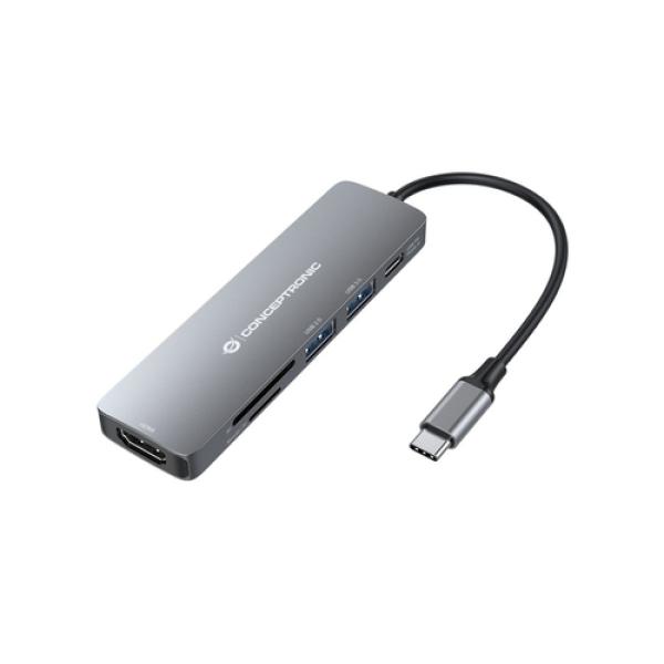 Docking Usb-c Conceptronic Donn11 A 1xhdmi 1xusb-c Pd 100w 2xusb-a 1xlector Sd 1xlector Microsd