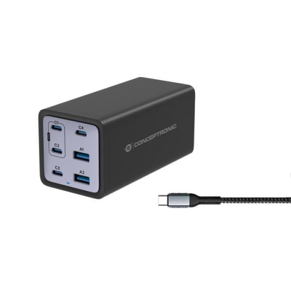 Cargador Conceptronic 200w 
Usb-cx4 Usb-ax4 Quickcharge 3.0 Pd 3.1