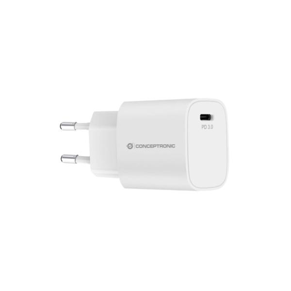 Cargador De Pared Conceptronic Usb-c 20w Pd 3.0 Color Blanco