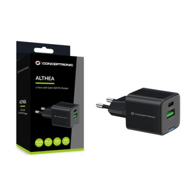 Cargador De Pared Conceptronic Usb-c X1 Usb-ax1 Quickcharge 3.0