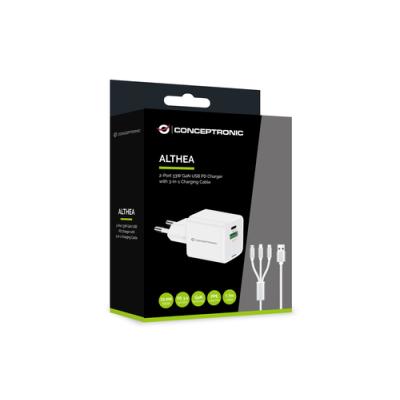 Cargador De Pared Conceptronic Usb-c X1 Usb-ax1 Quickcharge 3.0