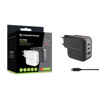 Cargador De Pared Conceptronic Usb-c X3 Usb-ax1 Quickcharge 3.0