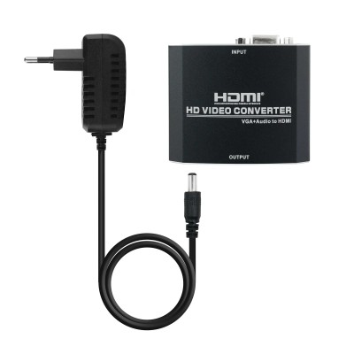 Conversor Nanocable 10.16.2101-BK/ HDMI Hembra - VGA Hembra/