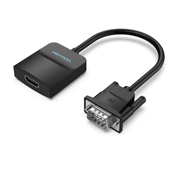 Cable Conversor Vention ACNBB/ VGA Macho - HDMI Hembra/ 15cm/ Negro