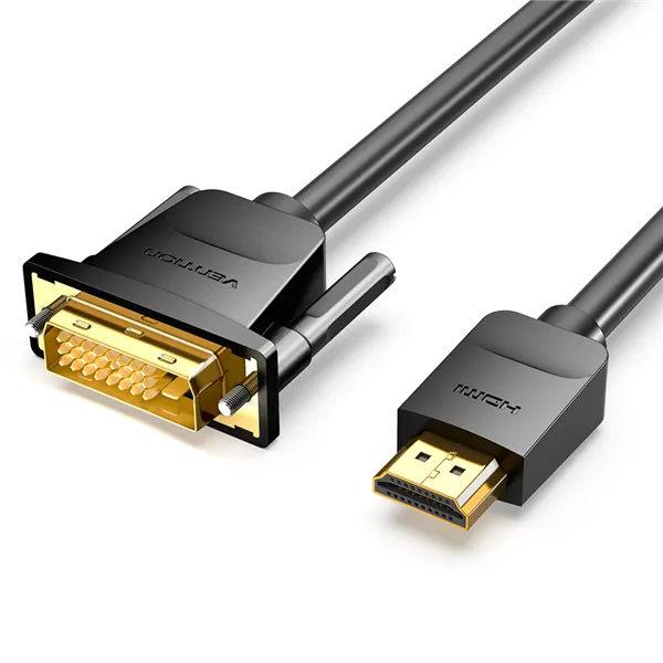 Cable Conversor Vention ABFBF/ DVI Macho - HDMI Macho/ 1m/ Negro