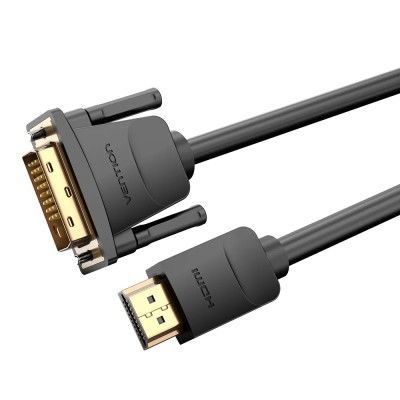 Cable Conversor Vention ABFBF/ DVI Macho - HDMI Macho/ 1m/ Negro