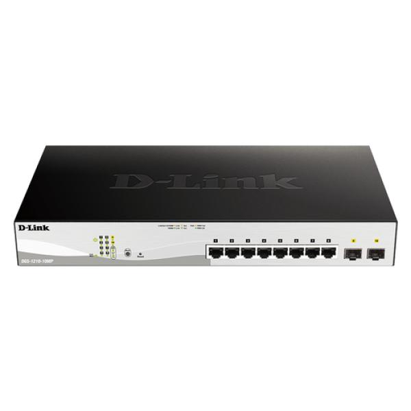 D-Link DGS-1210-10MP Switch Gestionado Giga, Full duplex PoE 8x Puertos + 2 puertos SFP