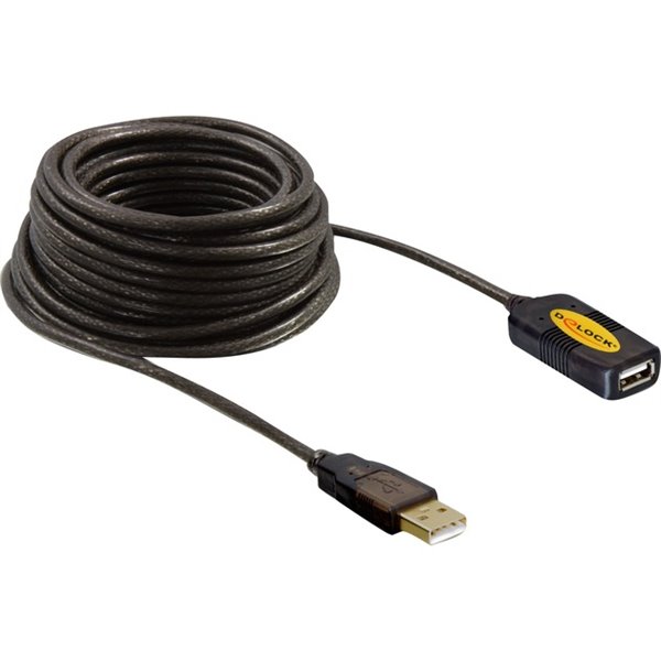 DELOCK 82446 Cable Alargador Extensión activa USB 2.0, A macho a A hembra, 10 m