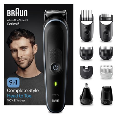 Recortadora 9 en 1 Braun Series 5 MGK 5411/ con Batería/ 7