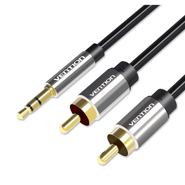 Cable Estéreo Vention BCFBI/ Jack 3.5 Macho - 2x RCA Macho/ 3m/ Negro