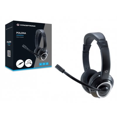 Headset Conceptronic Polona Conexion Jack 3.5mm Microfono