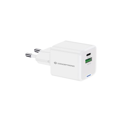 Cargador De Pared Conceptronic Usb-c X1 Usb-ax1 Quickcharge 3.0