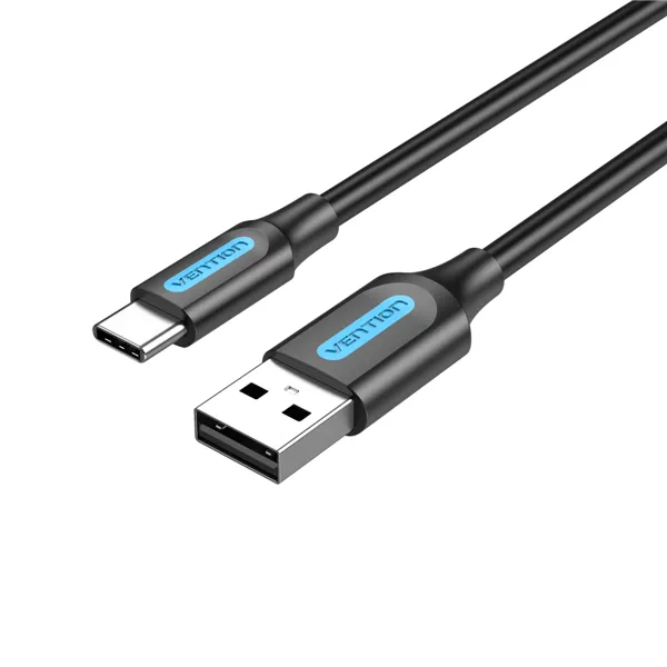 Cable USB 2.0 Tipo-C Vention COKBC/ USB Macho - USB Tipo-C Macho/ Hasta 60W/ 480Mbps/ 25cm/ Gris