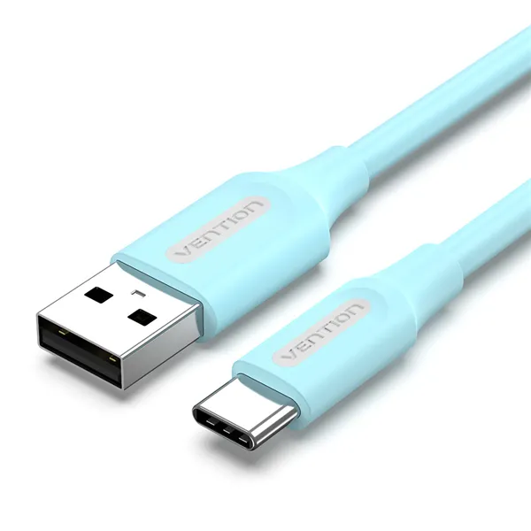 Cable USB 2.0 Tipo-C Vention COKSF/ USB Tipo-C Macho - USB Macho/ Hasta 60W/ 480Mbps/ 1m/ Azul