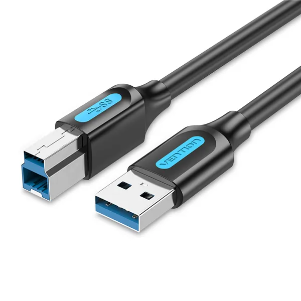 Cable USB 3.0 Vention COOBF/ USB Tipo-B Macho - USB Macho/ 5Gbps/ 1m/ Negro