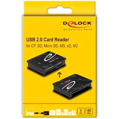 Delock Lector de tarjetas externo USB para