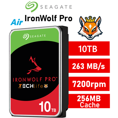 Seagate IronWolf Pro 10TB NAS 7200rpm HDD 3.5" SATA 6GB/s 256MB