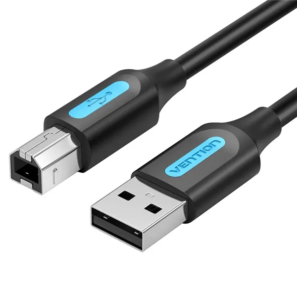 Cable USB 2.0 Impresora Vention COQBH/ USB Tipo-B Macho - USB Macho/ 480Mbps/ 2m/ Negro