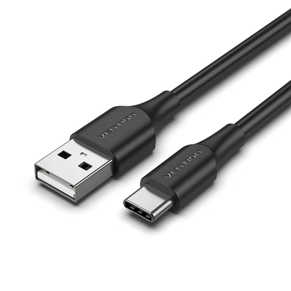 Cable USB 2.0 Tipo-C Vention CTHBF/ USB Tipo-C Macho - USB Macho/ Hasta 60W/ 480Mbps/ 1m/ Negro