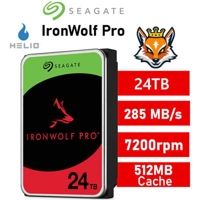 Seagate IronWolf Pro 24TB NAS 7200rpm HDD 3.5" SATA 6GB/s 512MB