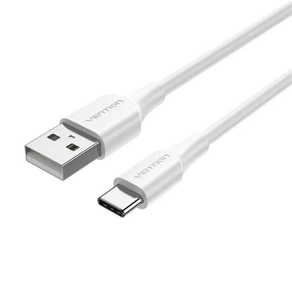 Cable USB 2.0 Tipo-C Vention CTHWF/ USB Tipo-C Macho - USB Macho/ Hasta 60W/ 480Mbps/ 1m/ Blanco