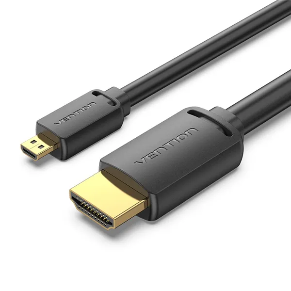 Cable Micro HDMI 2.0 4K Vention AGIBG/ HDMI Macho - Micro HDMI Macho/ 1.5m/ Negro