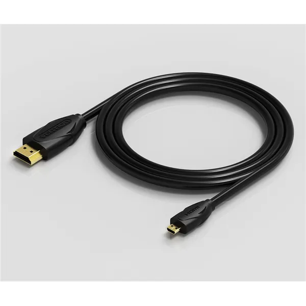 Cable HDMI Vention VAA-D03-B100/ HDMI Macho - Micro HDMI Macho/ 1m/ Negro