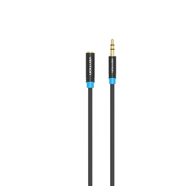 Cable Estéreo Vention VAB-B06-B050-M/ Jack 3.5 Macho - Jack 3.5 Hembra/ 50cm/ Negro