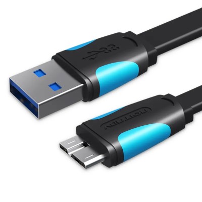 Cable USB 3.0 Vention VAS-A12-B050/ MicroUSB Macho - USB Macho/