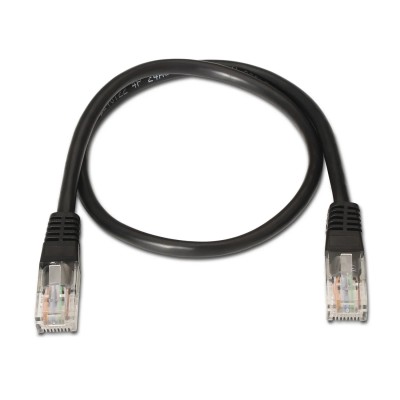 Cable de Red RJ45 UTP Aisens A135-0258/ Cat.6/ 1m/ Negro