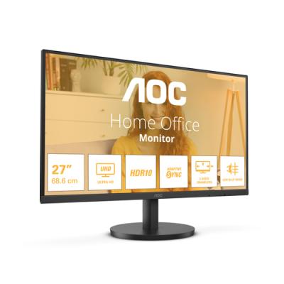 Monitor Profesional AOC U27B3M 27'/ 4K/ Multimedia/ Negro