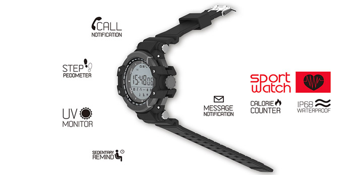 Reloj Deportivo Anti-Shock Negro XS15BK